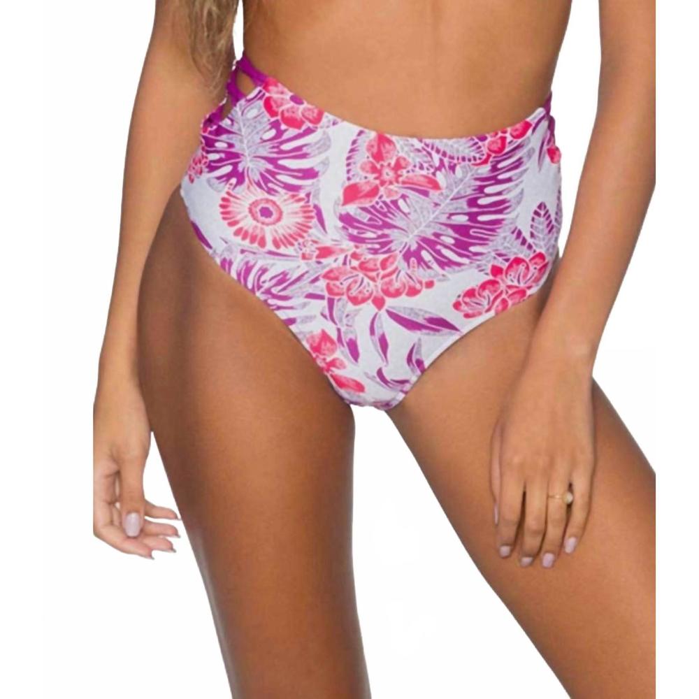 NEW B SWIM lani hi-waist swim bottom in alana palm